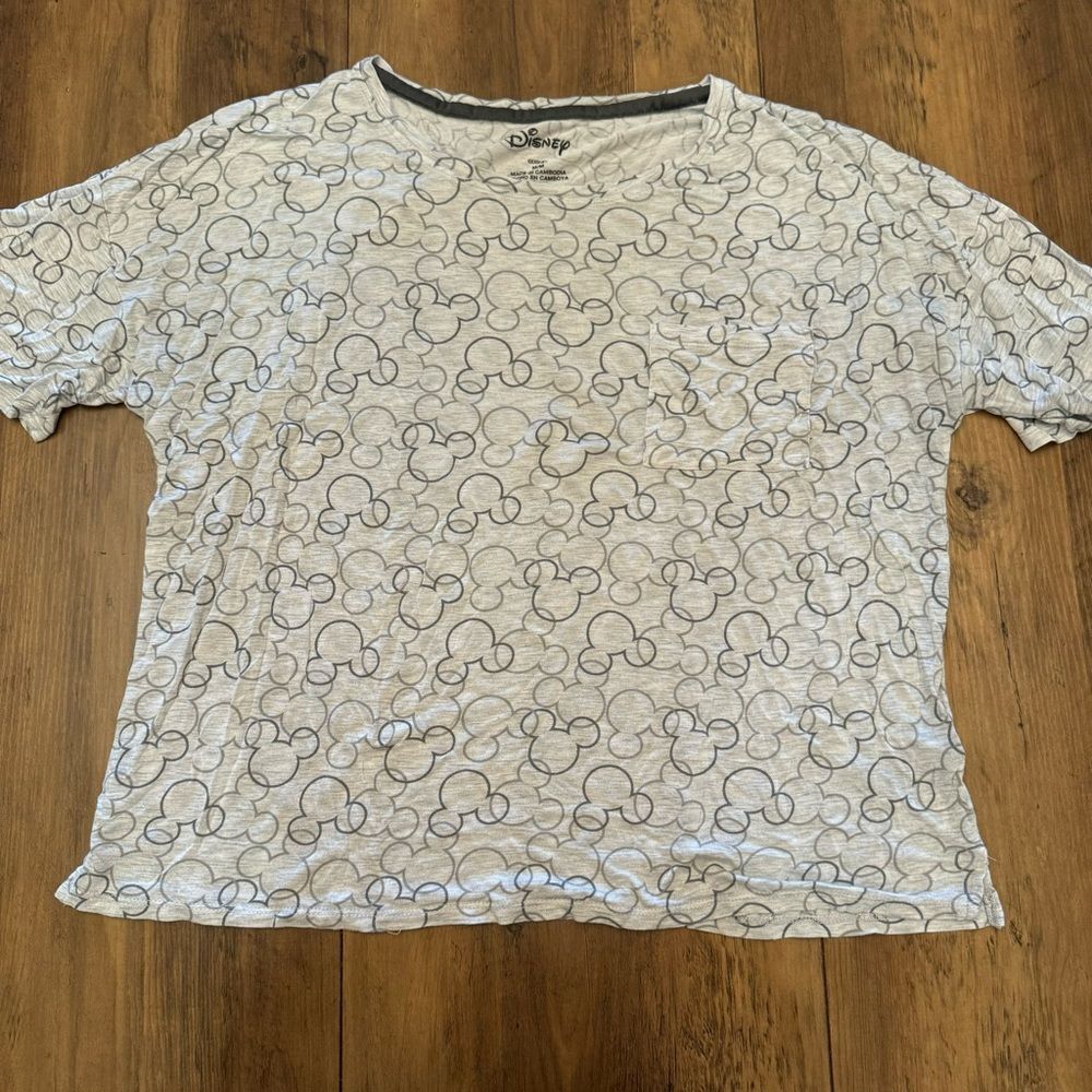 Disney Women's Mickey Mouse Gray Loungewear Pajama Set Size Medium - Picture 2 of 10